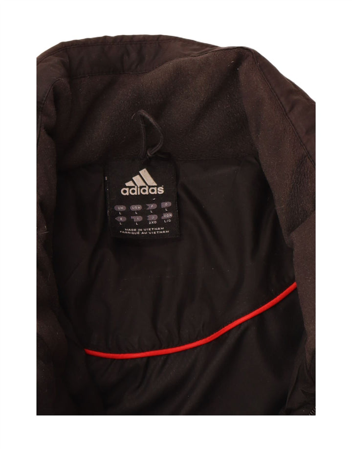 Adidas Mens Padded Jacket UK 40 Large Black Polyester