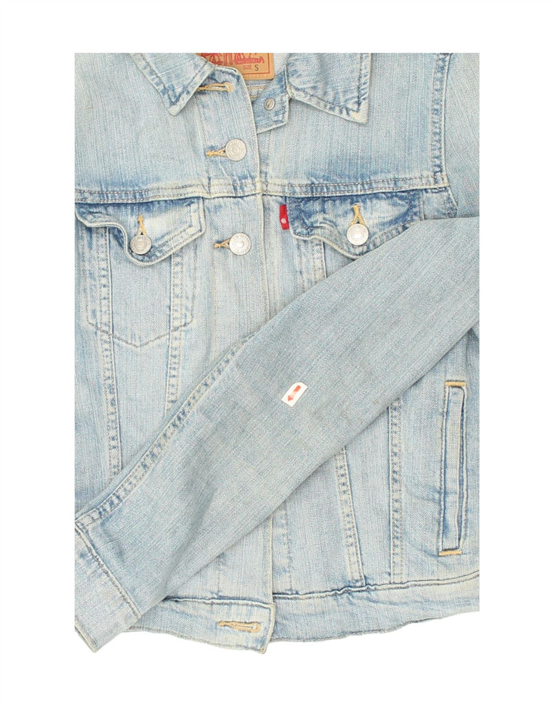 LEVI'S Womens Denim Jacket UK 8 Small Blue Cotton | Vintage Levi's | Thrift | Second-Hand Levi's | Used Clothing | Messina Hembry 