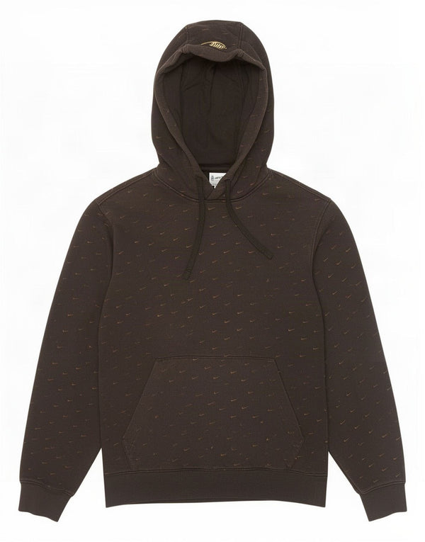 Nike Mens Graphic Hoodie Jumper Medium Black Cotton
