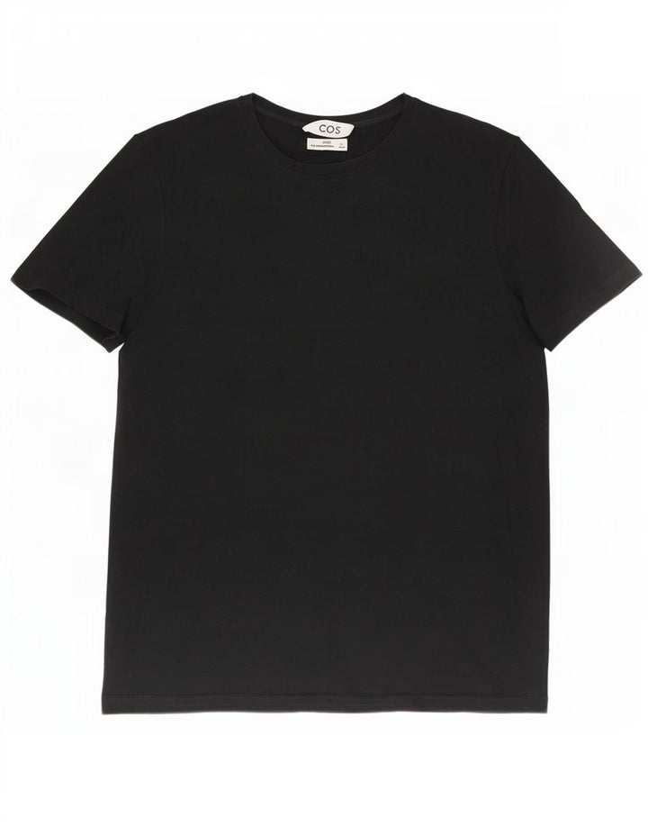Cos Mens Regular T-Shirt Top Large Black Cotton
