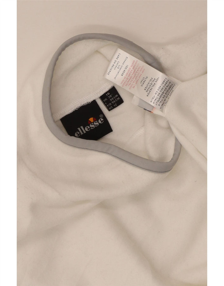 Ellesse Womens Fleece Jumper UK 16 Large  White Polyester
