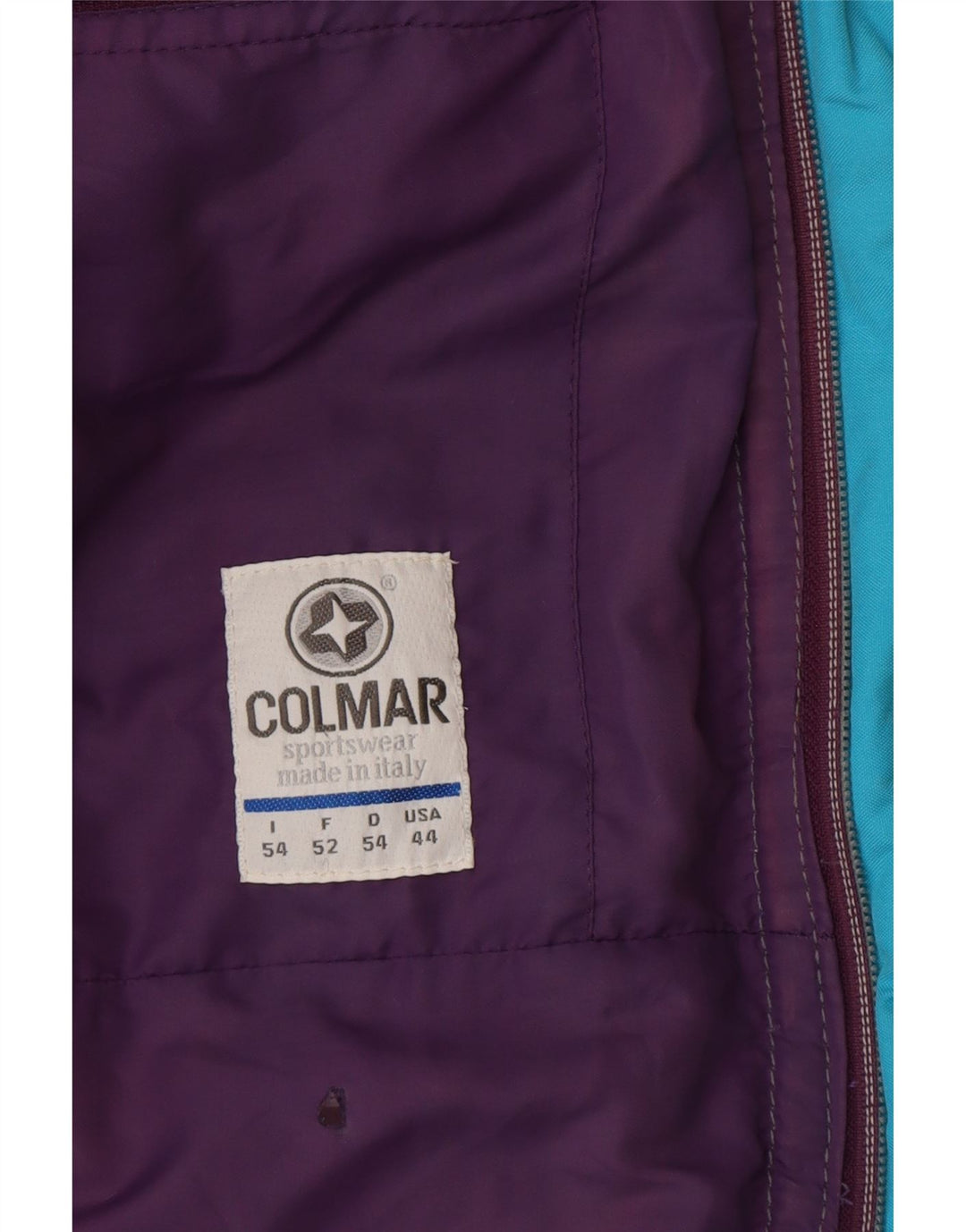 COLMAR Mens Ski Jacket EU 52 Large Purple Colourblock