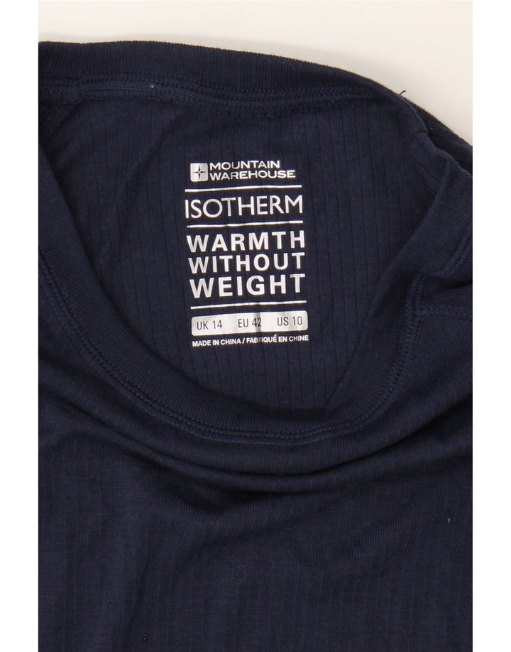 MOUNTAIN WAREHOUSE Womens Top Long Sleeve UK 14 Large Navy Blue Vintage Mountain Warehouse and Second-Hand Mountain Warehouse from Messina Hembry 
