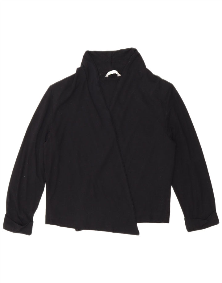 Marks & Spencer Womens Crop 3/4 Sleeve Cardigan Sweater UK 12 Medium Black