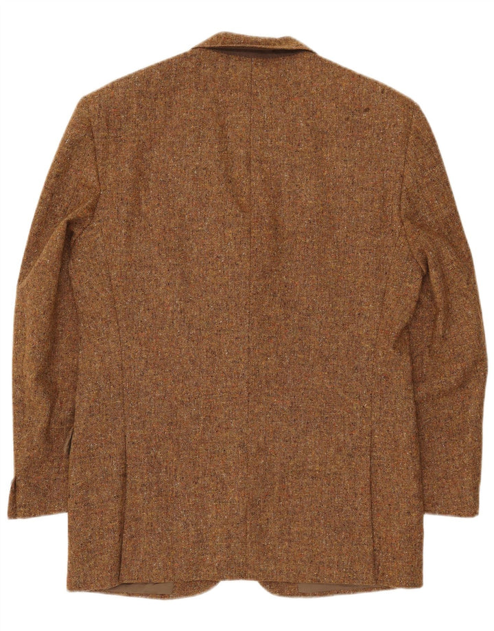 Vintage Mens 3 Button Blazer Jacket IT 49 Medium Brown Flecked