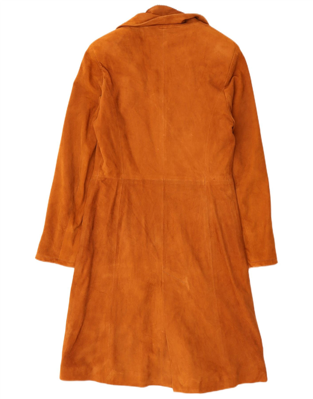 Roberta Ferrini Womens Suede Overcoat UK 10 Small Brown Leather