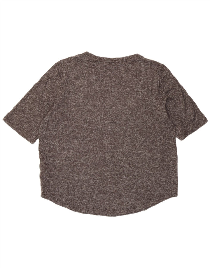 Marks & Spencer Womens T-Shirt Top UK 14 Large Grey Flecked Viscose