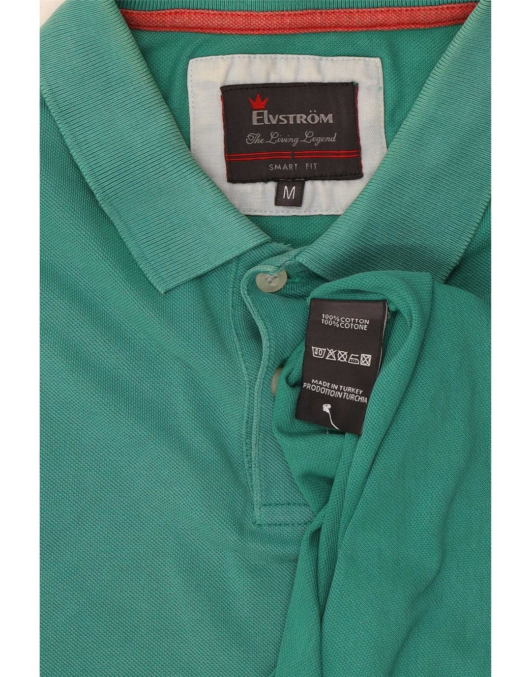 Elvstrom Mens Polo Shirt Medium Green Cotton