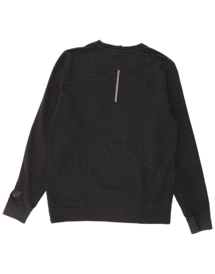 New Balance Mens Sweatshirt Jumper Medium Black Cotton