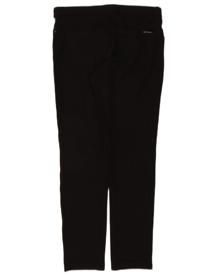 Dkny Womens Slim Casual Trousers Medium W30 L27 Black Viscose