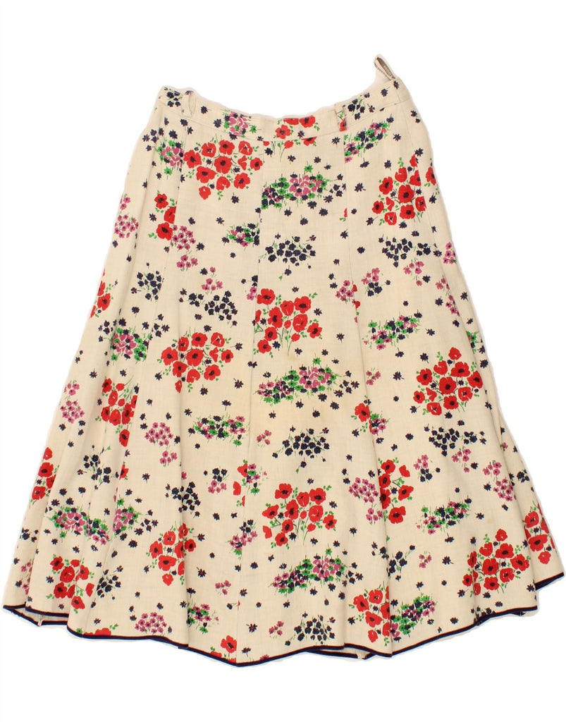 BARCO SPORT Womens A-Line Skirt IT 44 Medium W30  Beige Floral Vintage Barco Sport and Second-Hand Barco Sport from Messina Hembry 