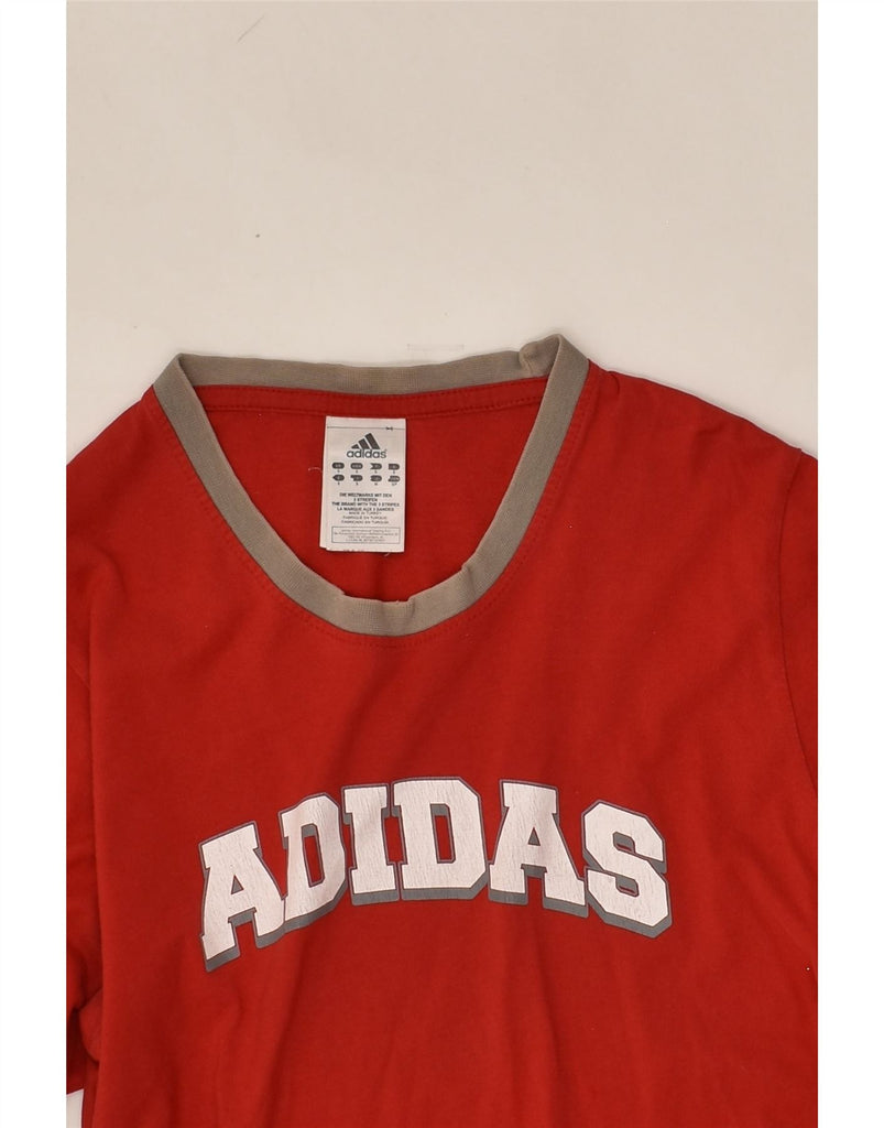 ADIDAS Mens Graphic T-Shirt Top Small Red Cotton | Vintage Adidas | Thrift | Second-Hand Adidas | Used Clothing | Messina Hembry 