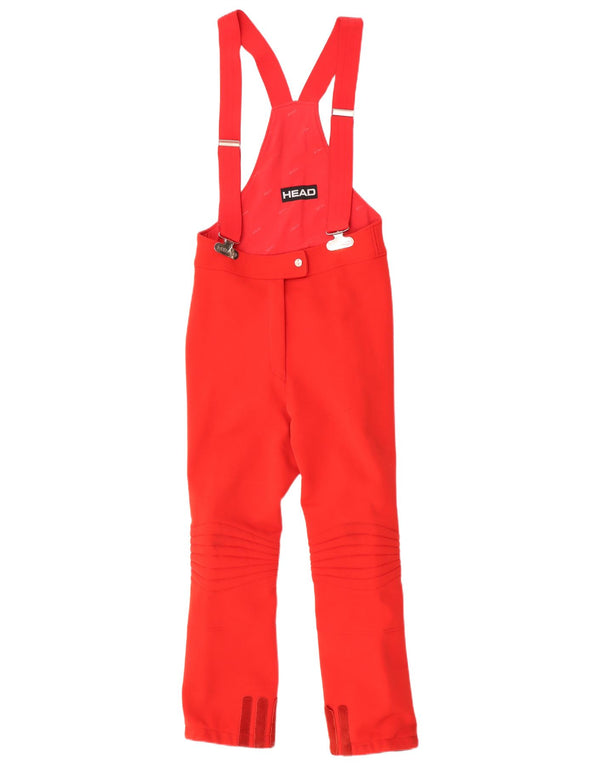 HEAD Womens Dungarees Ski Trousers IT 42 Medium Red Polyamide