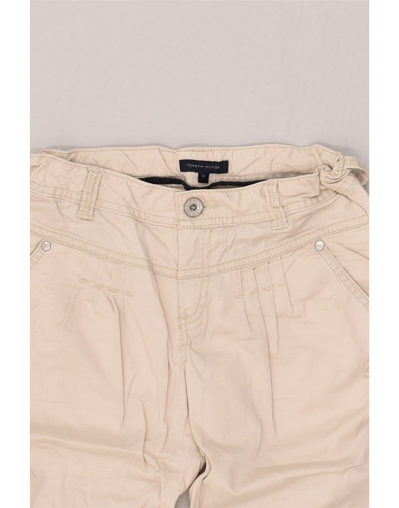 TOMMY HILFIGER Girls Straight Capri Trousers 11-12 Years W26 L15  Beige | Vintage Tommy Hilfiger | Thrift | Second-Hand Tommy Hilfiger | Used Clothing | Messina Hembry 