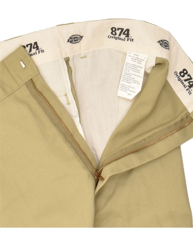 DICKIES Mens 874 Original Fit Slim Chino Trousers W48 L30 Beige Polyester | Vintage Dickies | Thrift | Second-Hand Dickies | Used Clothing | Messina Hembry 