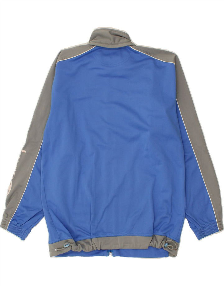 CHAMPION Boys Graphic Tracksuit Top Jacket 11-12 Years Blue Colourblock Vintage Champion and Second-Hand Champion from Messina Hembry 