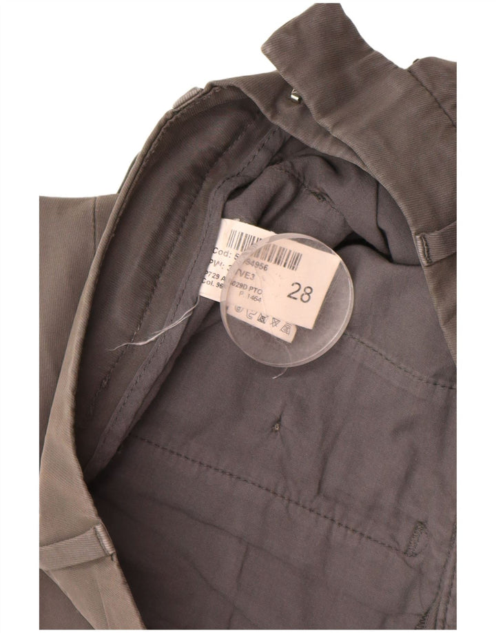 DONDUP Womens Slim Fit Chino Trousers W28 L28 Grey Cotton