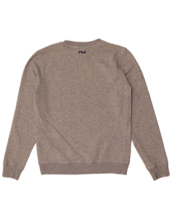 Fila Mens Graphic Sweatshirt Jumper XS Grey Flecked Cotton