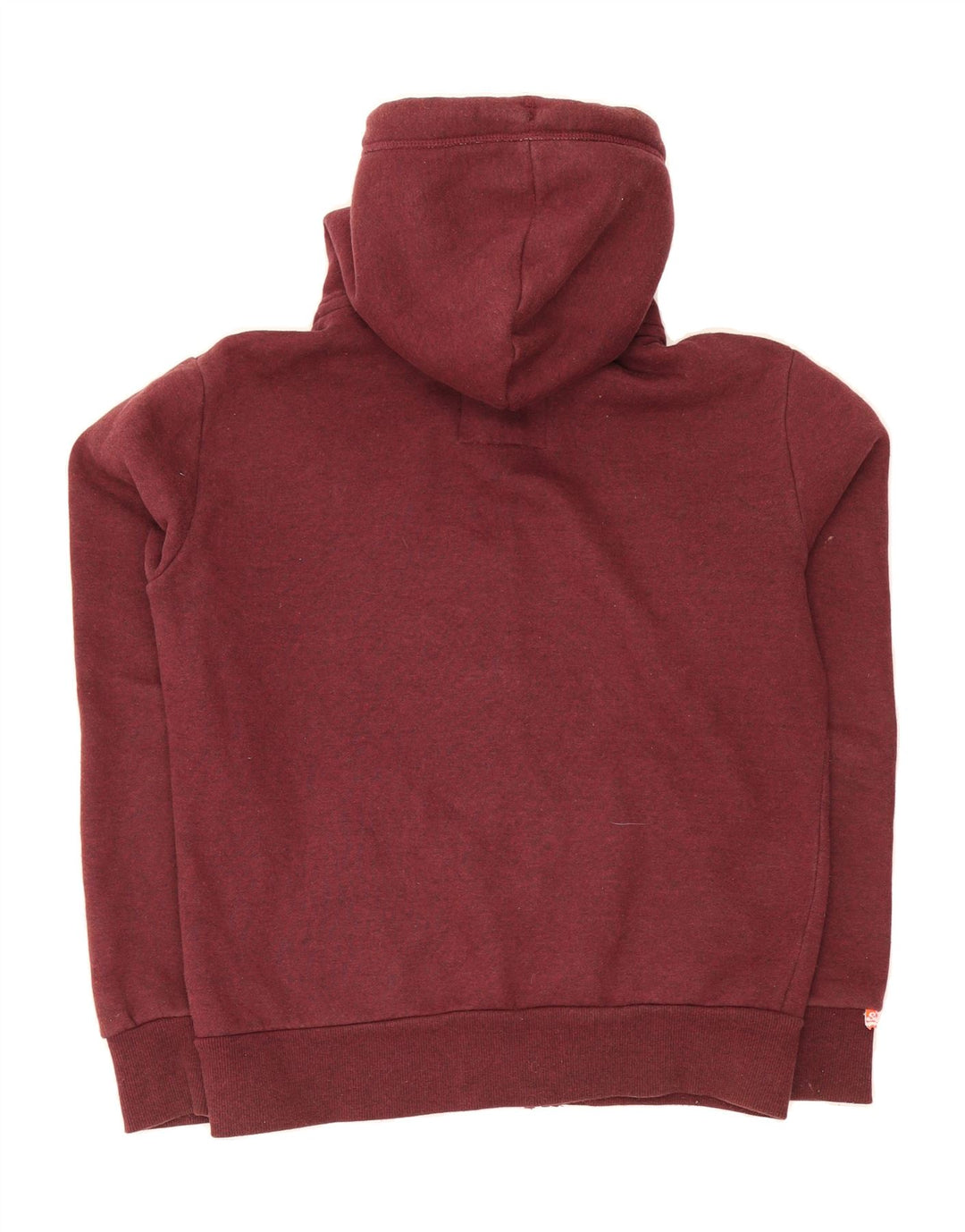 SUPERDRY Mens Zip Hoodie Sweater Medium Burgundy Cotton Vintage Superdry and Second-Hand Superdry from Messina Hembry 