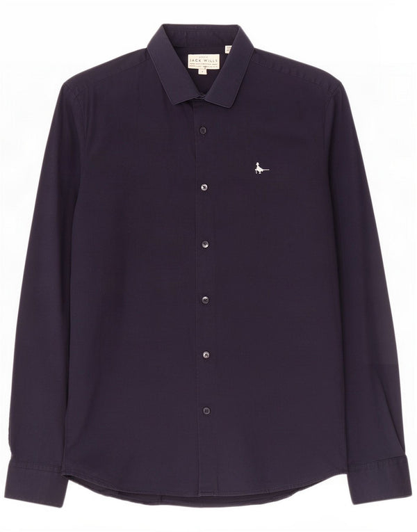 Jack Wills Mens Shirt Small Navy Blue Cotton