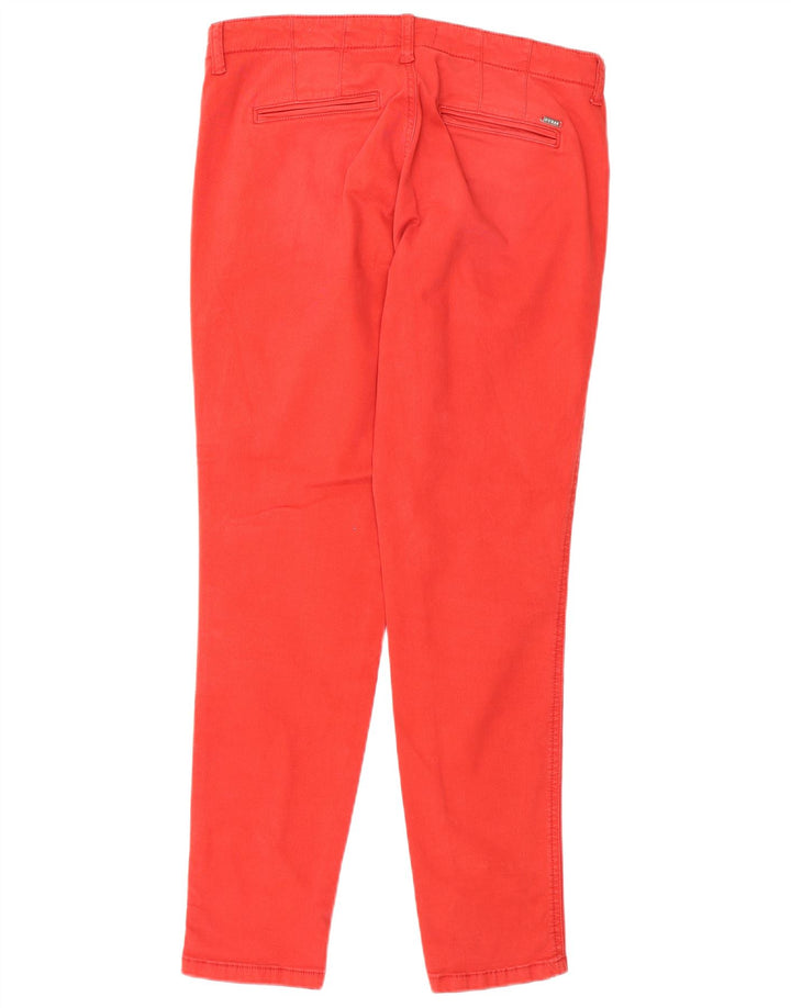Guess Womens Slim Chino Trousers W32 L29 Red