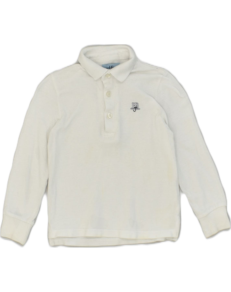 HARMONT & BLAINE Boys Long Sleeve Polo Shirt 3-4 Years White Cotton | Vintage Harmont & Blaine | Thrift | Second-Hand Harmont & Blaine | Used Clothing | Messina Hembry 