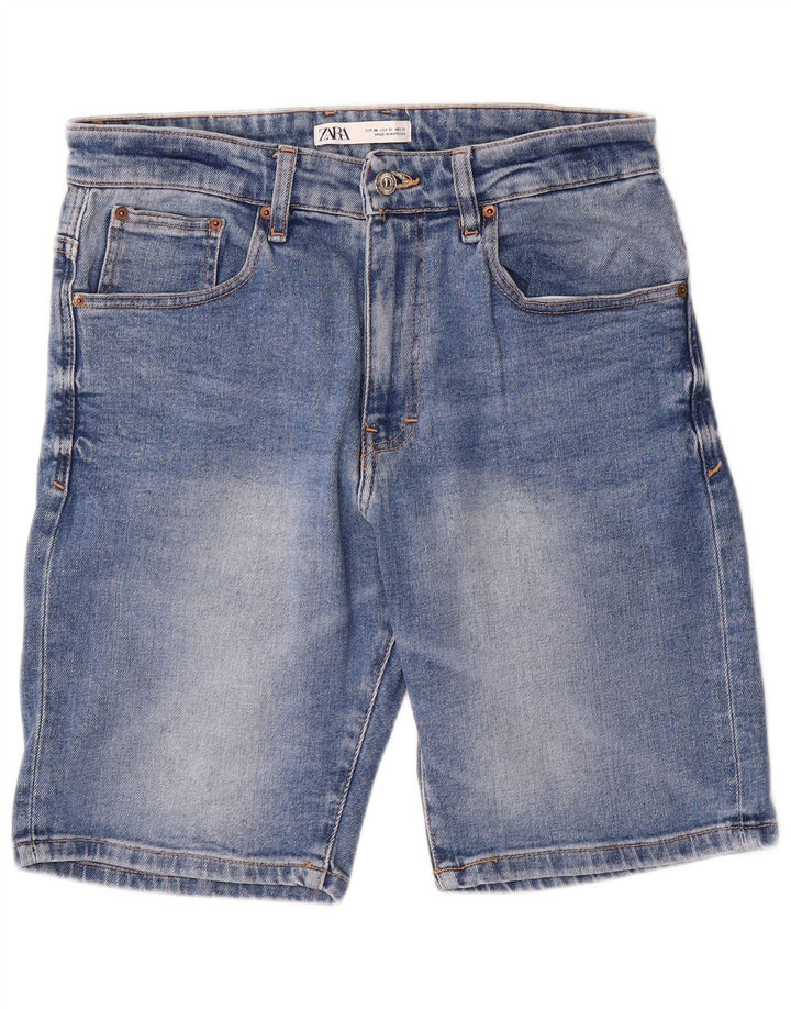 Zara Mens Denim Shorts EU 40 Medium W31  Blue Cotton