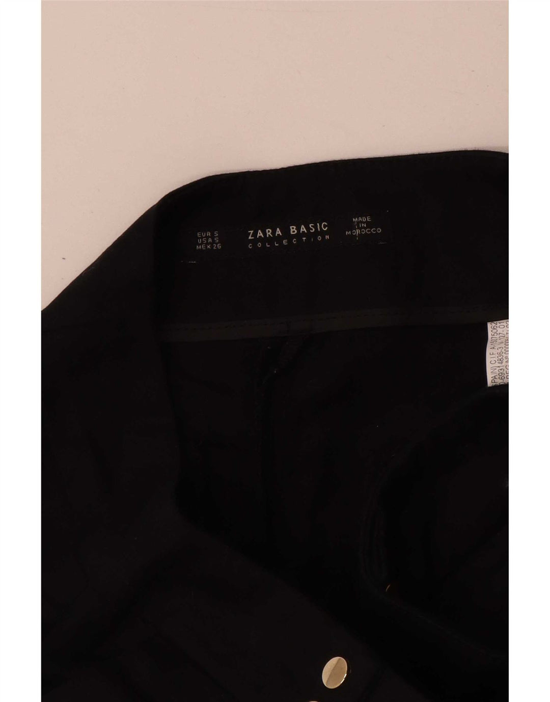 Zara Womens Casual Shorts Small W26 Black Cotton