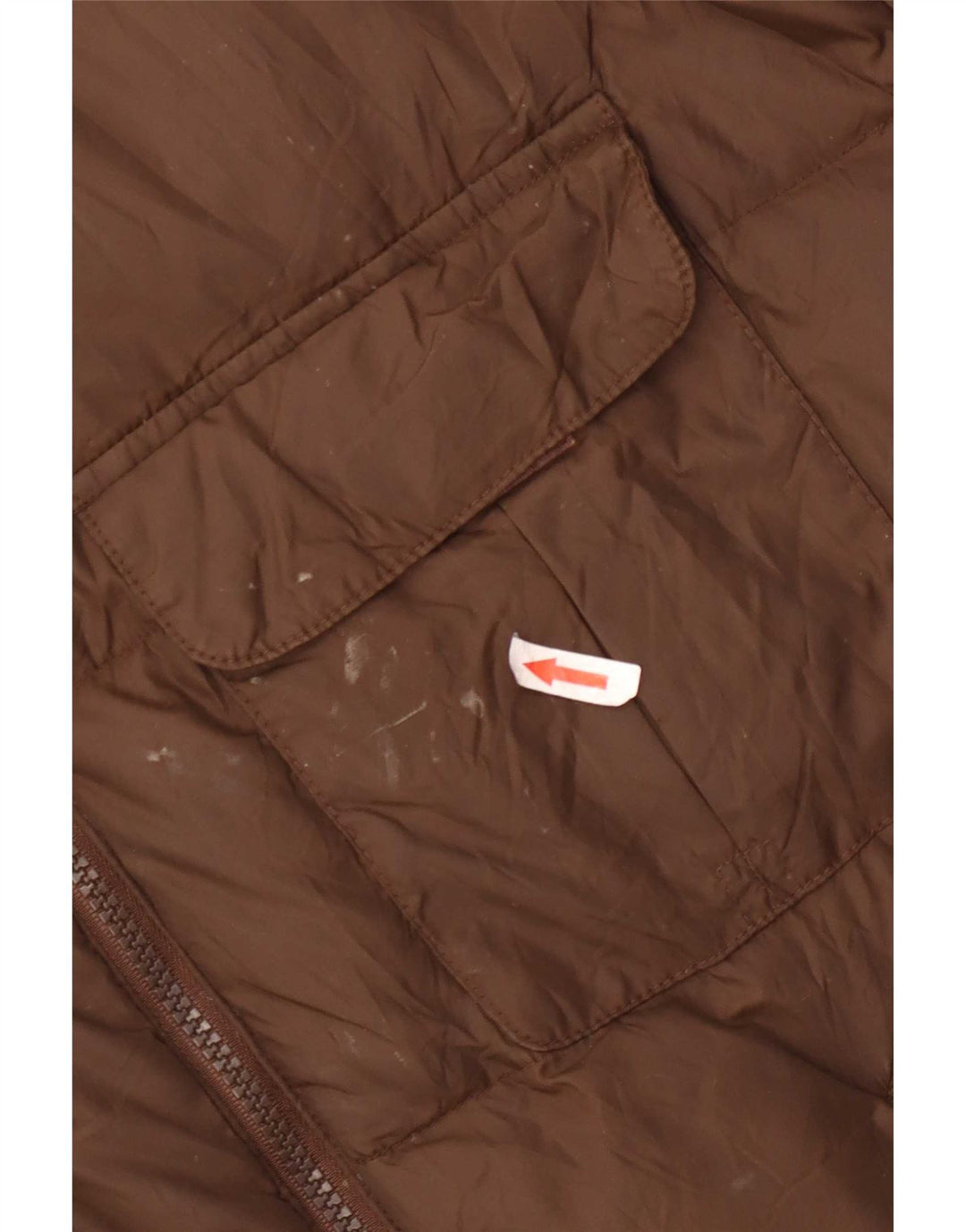 Armani Mens Padded Jacket UK 44 2XL Brown Polyamide