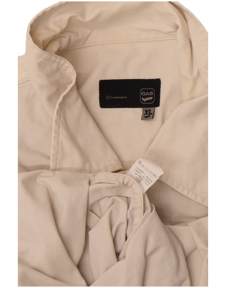 Gas Mens Bomber Jacket UK 42 XL Off White Cotton