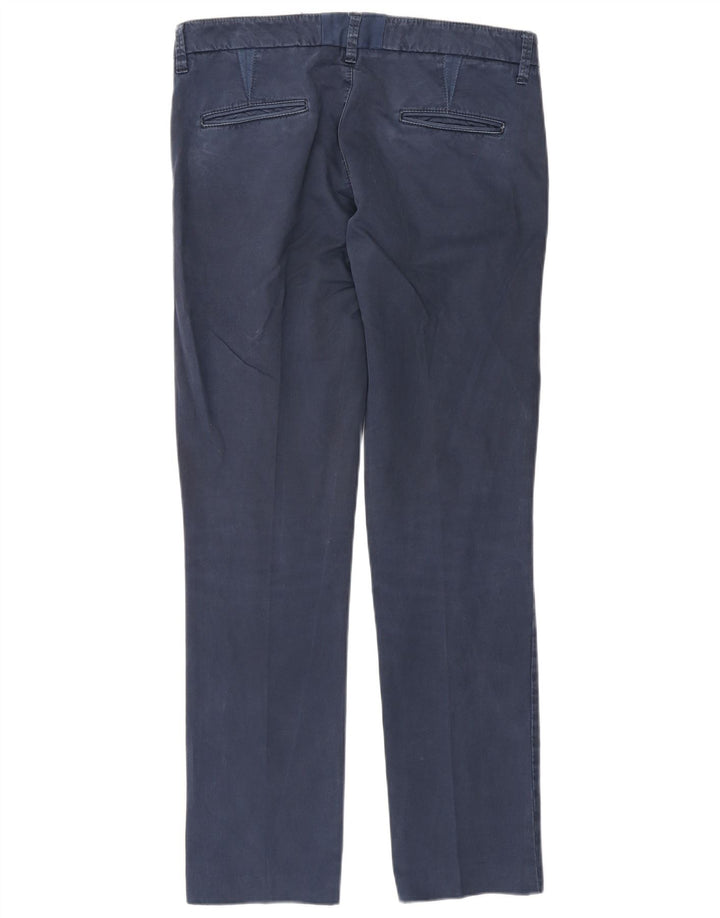 Fay Womens Slim Chino Trousers W28 L30 Navy Blue