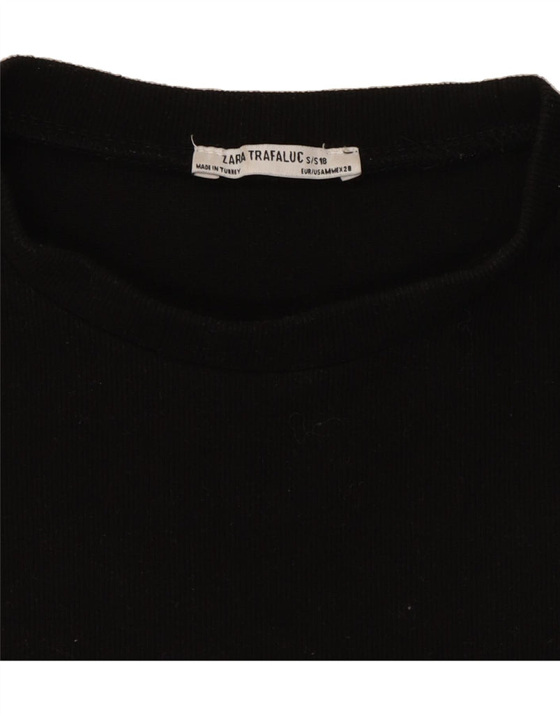 ZARA Womens Oversized Short Sleeves T-Shirt Dress UK 10 Small Black Vintage Zara and Second-Hand Zara from Messina Hembry 