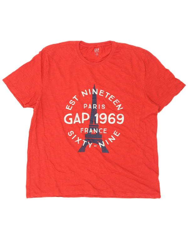 Gap Mens Graphic T-Shirt Top XL Red Cotton