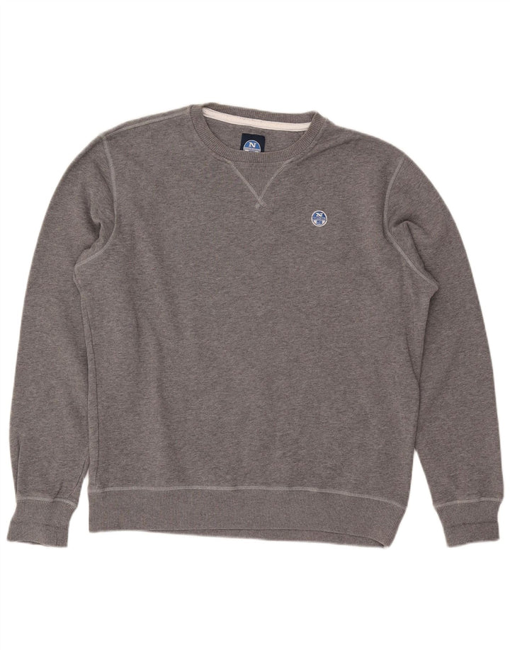NORTH SAILS Mens Sweatshirt Jumper Small Grey Cotton