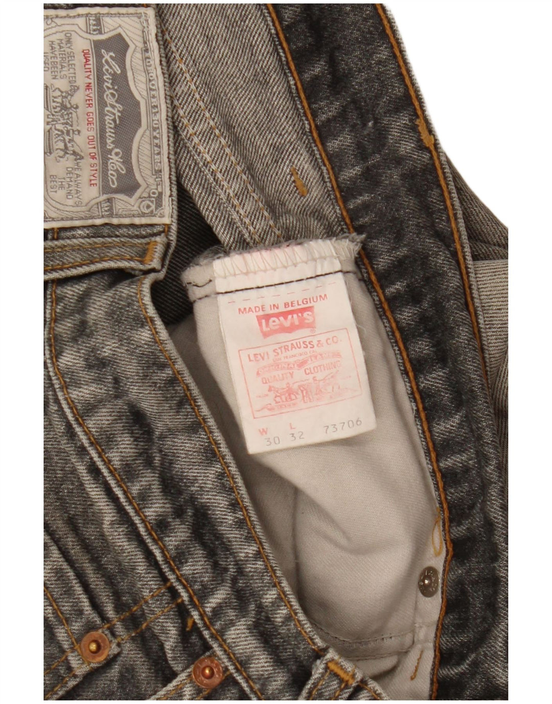Levi's Mens Slim Jeans W30 L32 Grey Cotton
