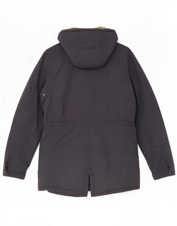 Benetton Womens Parka Jacket UK 14 Medium Navy Blue