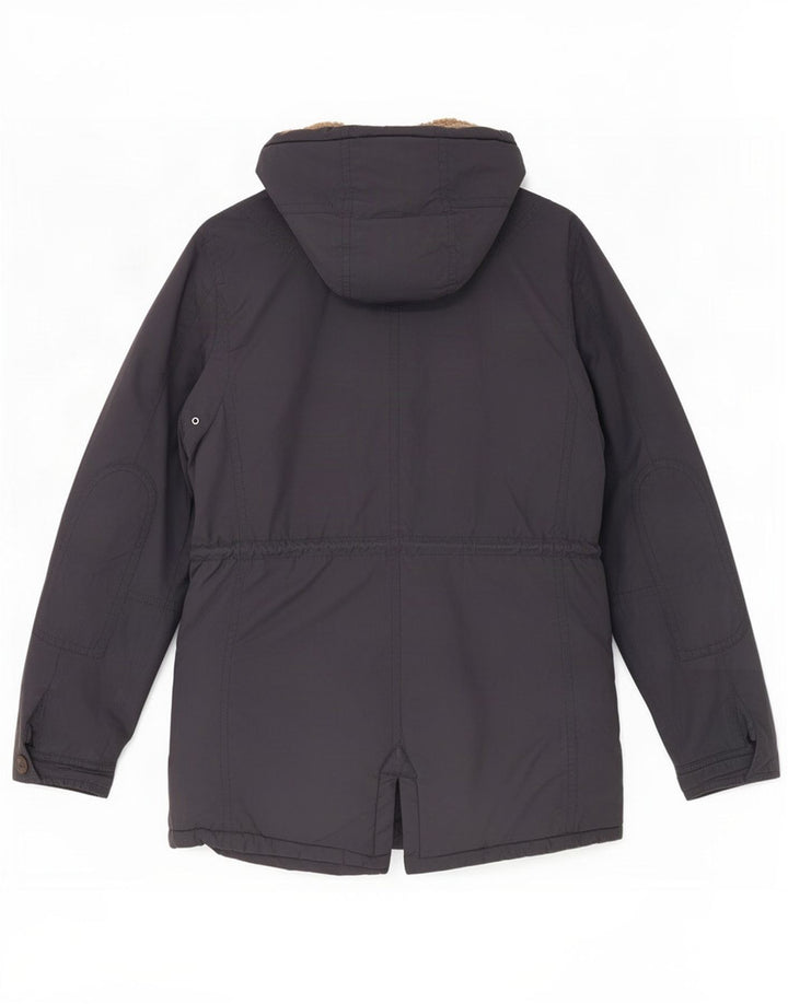 Benetton Womens Parka Jacket UK 14 Medium Navy Blue