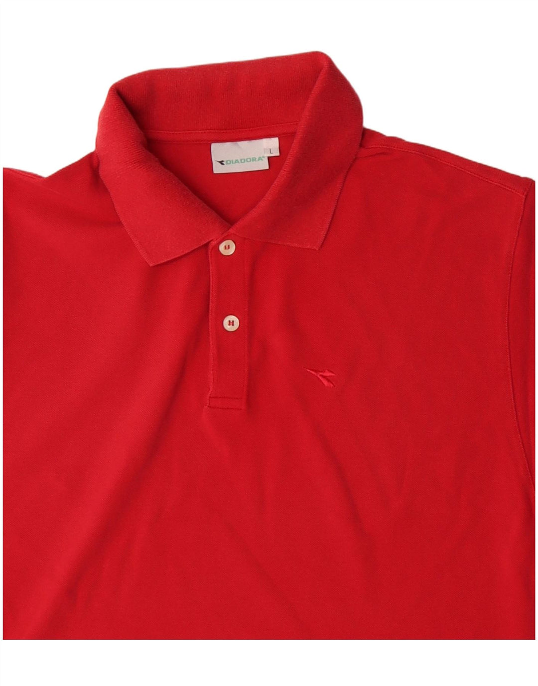 DIADORA Mens Polo Shirt Large Red Cotton
