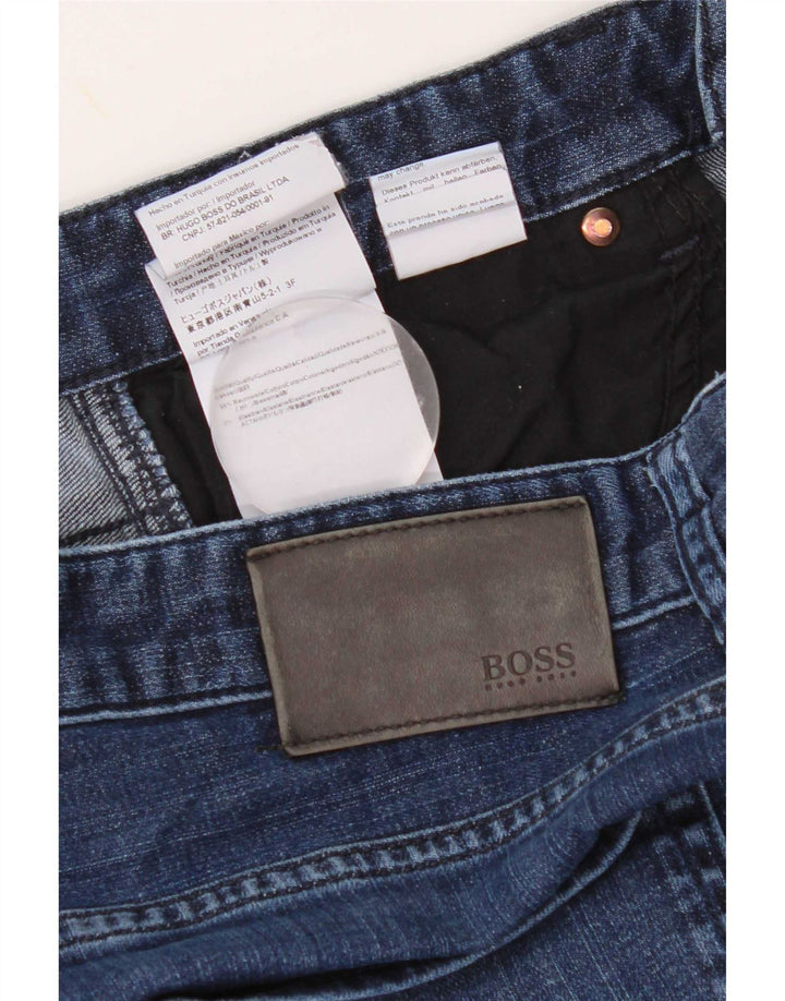 Hugo Boss Mens Slim Jeans W33 L32 Blue Cotton