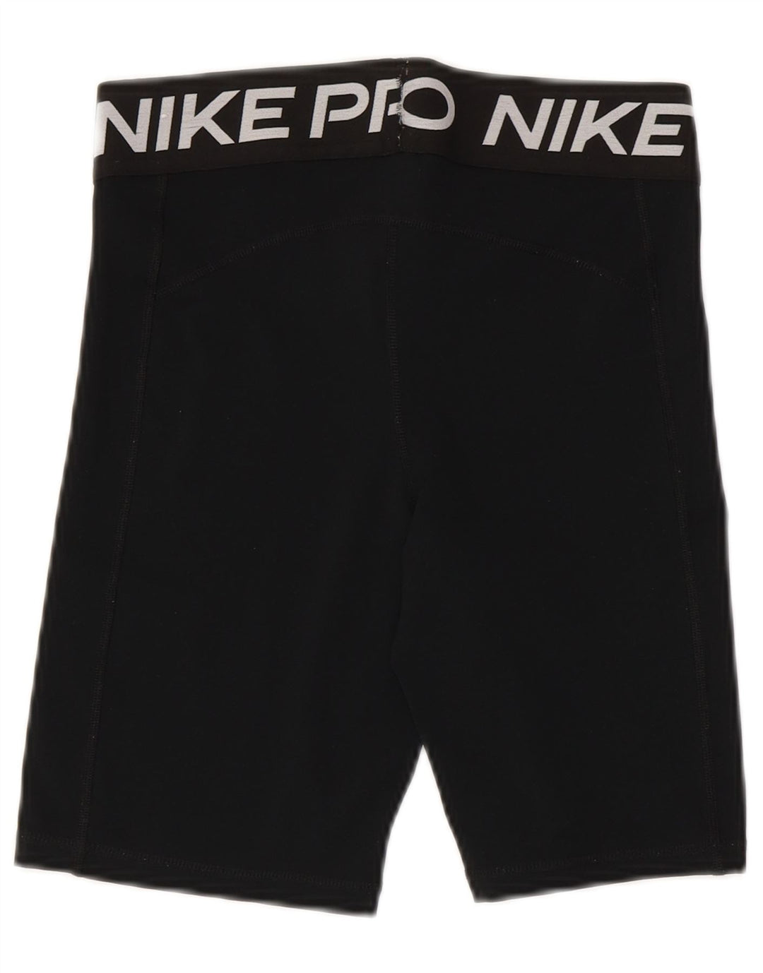 NIKE Womens Dri Fit Graphic Sport Shorts UK 12 Medium Black Polyester