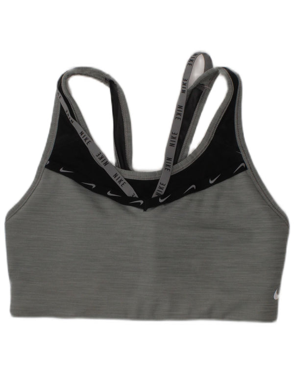 Nike Womens Graphic Sport Bra Top Small Grey Sports