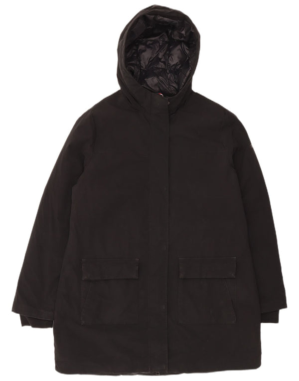 CHAMPION Womens Hooded Overcoat UK 20 2XL Black Polyester
