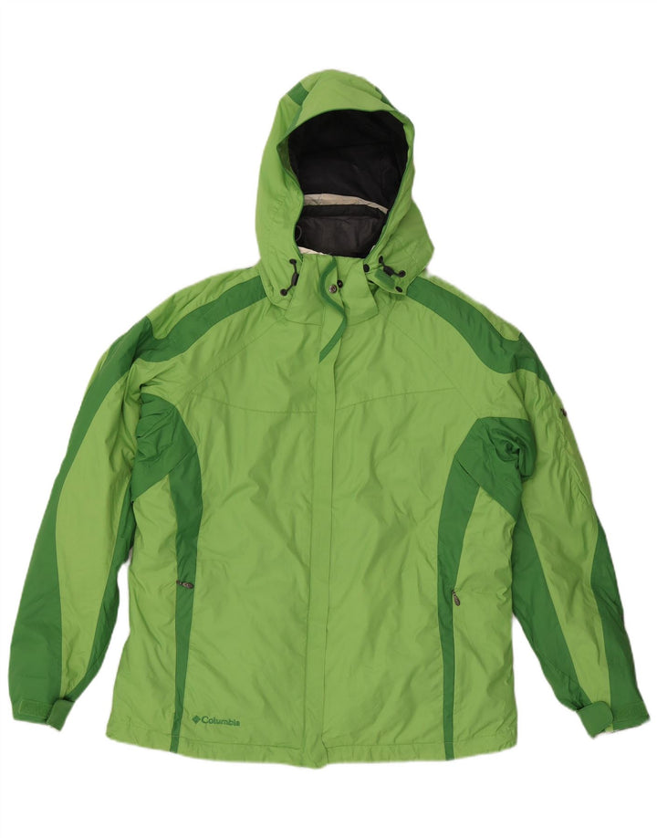 Columbia Womens Interchange Windbreaker Jacket UK 16 Large Green