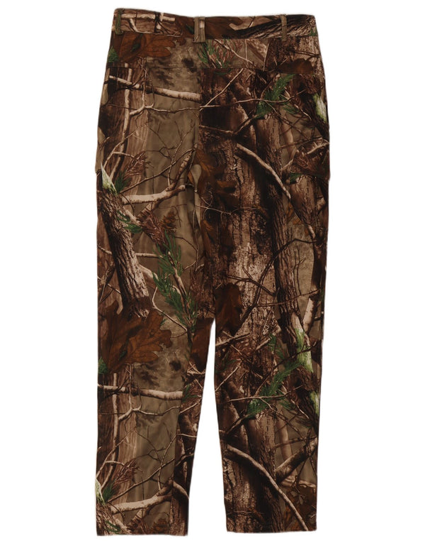 Mens Tapered Windbreaker Trousers Large W34 L29 Green Camouflage