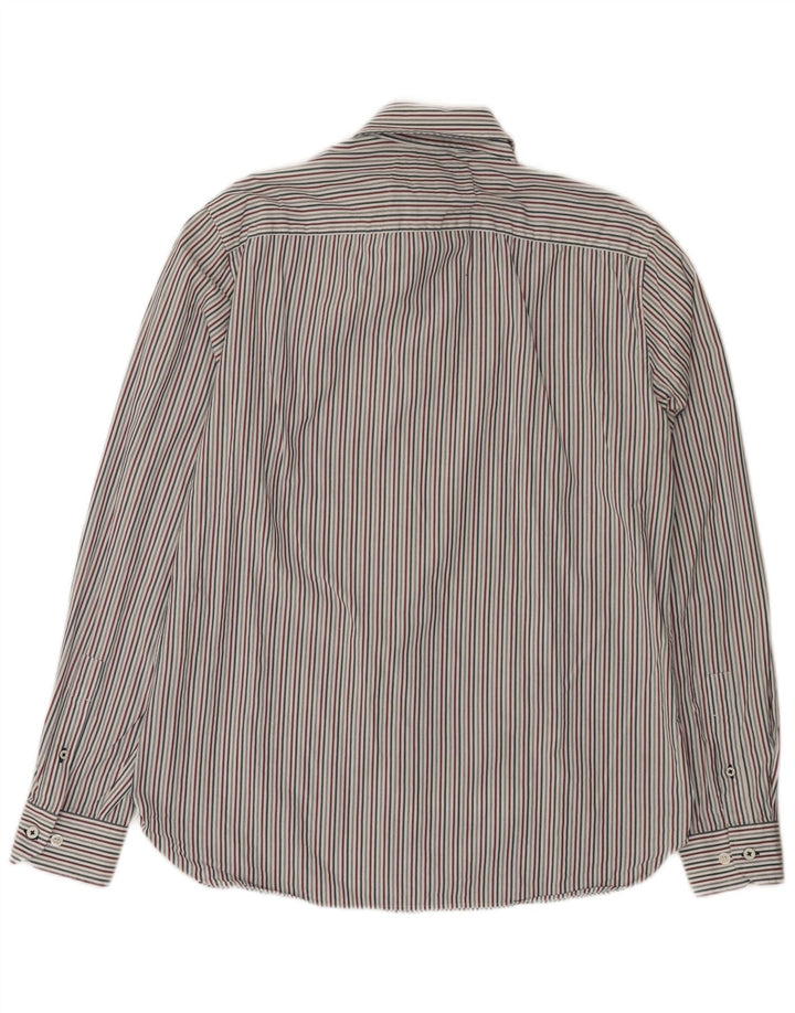 CREW CLOTHING Mens Slim Fit Shirt Large Multicoloured Pinstripe Cotton