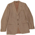 Vintage Mens 3 Button Blazer Jacket IT 52 XL Brown Geometric Wool