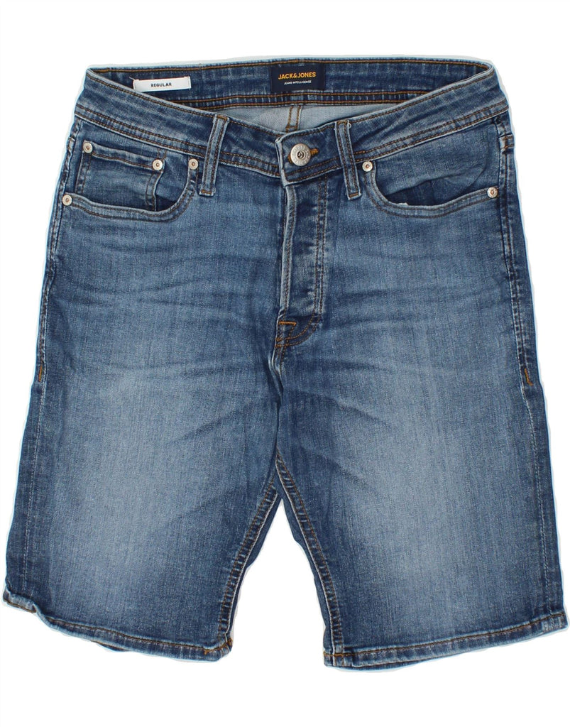 JACK & JONES Mens Regular Denim Shorts  Small W30 Blue Cotton | Vintage Jack & Jones | Thrift | Second-Hand Jack & Jones | Used Clothing | Messina Hembry 