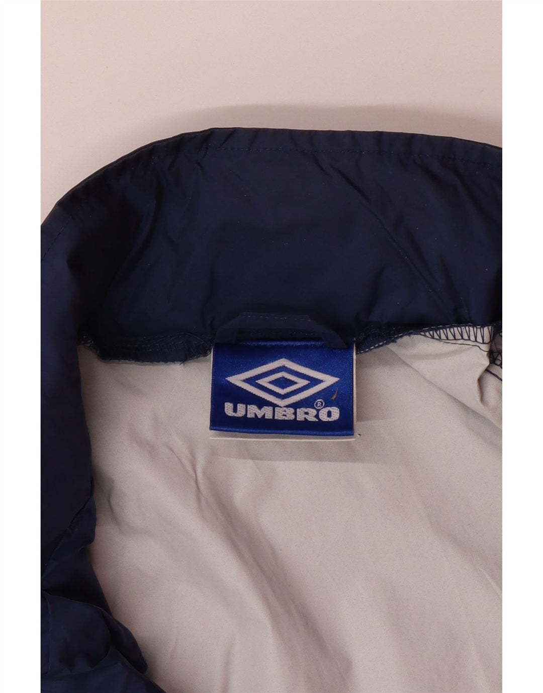 UMBRO Mens Hooded Loose Fit Rain Jacket UK 38 Medium Navy Blue