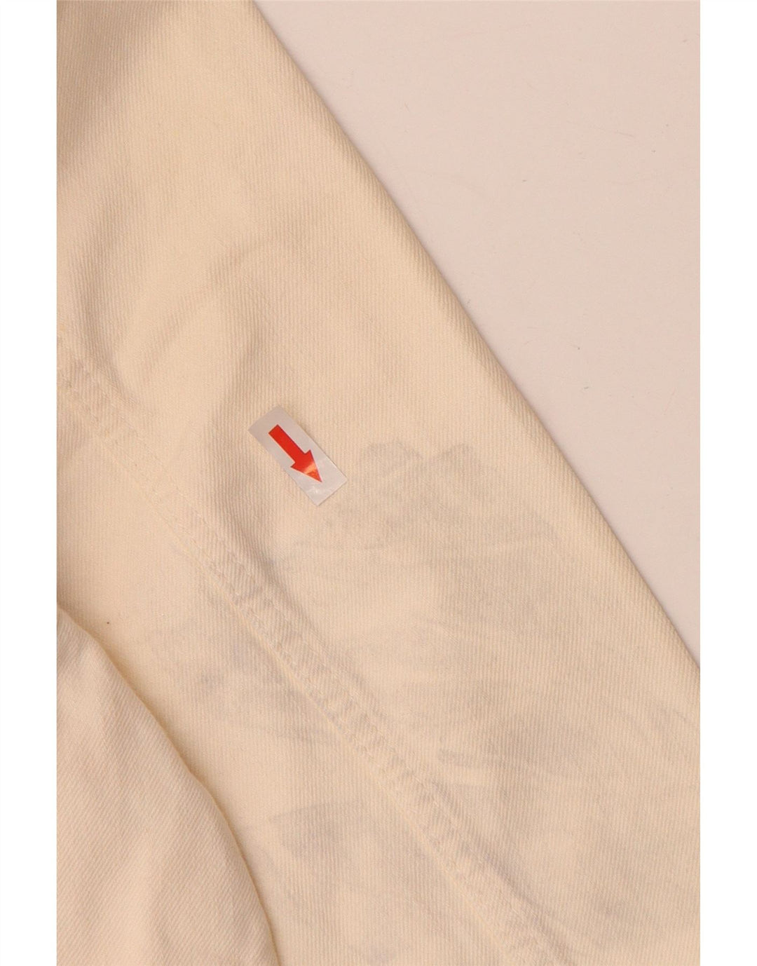 Marks & Spencer Womens Crop Denim Jacket UK 16 Large Off White Cotton