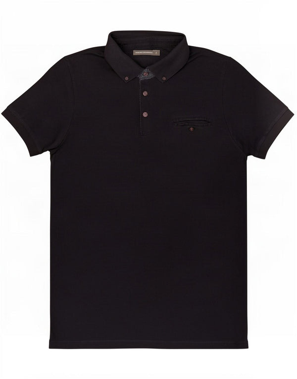 French Connection Mens Polo Shirt Large Navy Blue Cotton